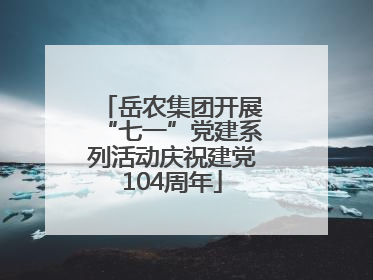 岳农集团开展“七一”党建系列活动庆祝建党104周年