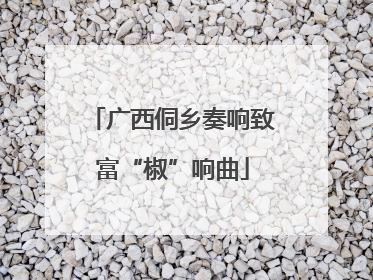 广西侗乡奏响致富“椒”响曲