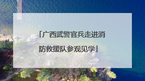 广西武警官兵走进消防救援队参观见学