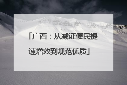广西：从减证便民提速增效到规范优质