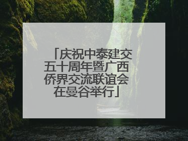 庆祝中泰建交五十周年暨广西侨界交流联谊会在曼谷举行