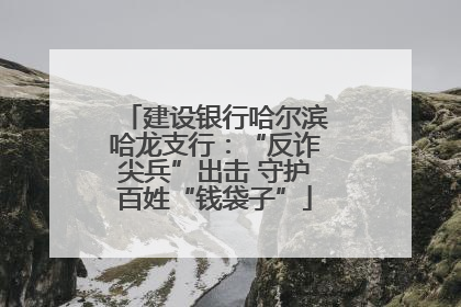 建设银行哈尔滨哈龙支行：“反诈尖兵”出击 守护百姓“钱袋子”