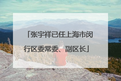 张宇祥已任上海市闵行区委常委、副区长