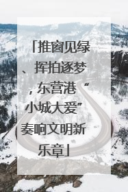 推窗见绿、挥拍逐梦，东营港“小城大爱”奏响文明新乐章