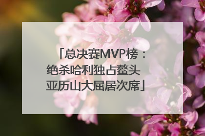 总决赛MVP榜：绝杀哈利独占鳌头 亚历山大屈居次席