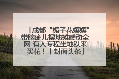 成都“栀子花孃孃”带脑瘫儿摆地摊感动全网 有人专程坐地铁来买花！丨封面头条