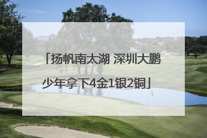 扬帆南太湖 深圳大鹏少年拿下4金1银2铜