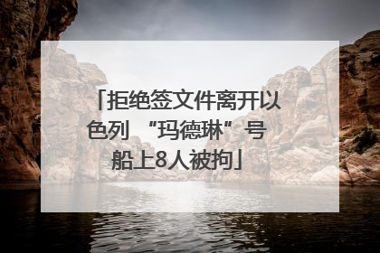 拒绝签文件离开以色列 “玛德琳”号船上8人被拘