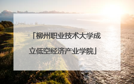 柳州职业技术大学成立低空经济产业学院
