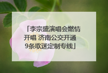 李宗盛演唱会燃情开唱 济南公交开通9条歌迷定制专线