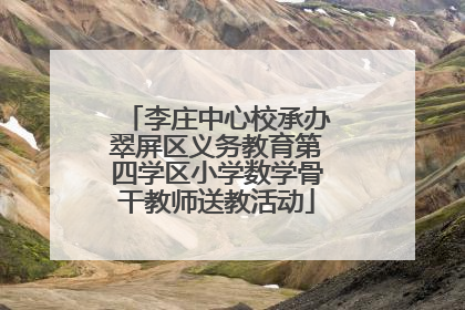 李庄中心校承办翠屏区义务教育第四学区小学数学骨干教师送教活动