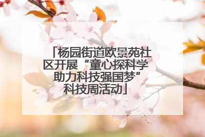 杨园街道欧景苑社区开展“童心探科学 助力科技强国梦”科技周活动