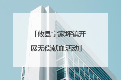 攸县宁家坪镇开展无偿献血活动