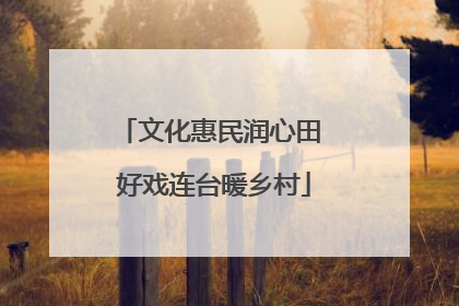 文化惠民润心田 好戏连台暖乡村