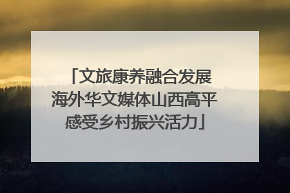 文旅康养融合发展 海外华文媒体山西高平感受乡村振兴活力