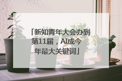 新知青年大会办到第11届，AI成今年最大关键词