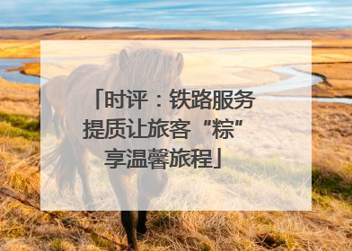 时评：铁路服务提质让旅客“粽”享温馨旅程