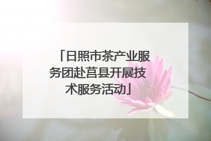 日照市茶产业服务团赴莒县开展技术服务活动