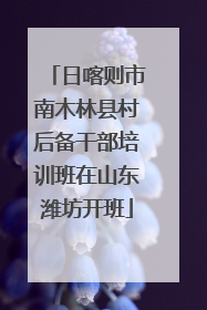 日喀则市南木林县村后备干部培训班在山东潍坊开班