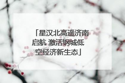 星汉北高遥济南启航 激活钢城低空经济新生态