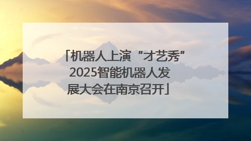 机器人上演“才艺秀” 2025智能机器人发展大会在南京召开