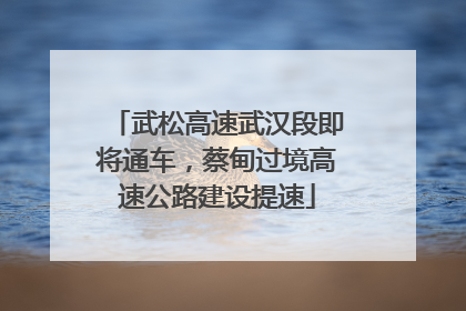 武松高速武汉段即将通车，蔡甸过境高速公路建设提速