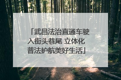 武昌法治直通车驶入街头巷尾 立体化普法护航美好生活