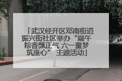 武汉经开区邓南街道振兴街社区举办“端午粽香飘正气 六一童梦筑廉心” 主题活动