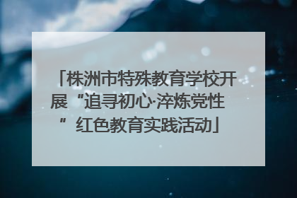 株洲市特殊教育学校开展“追寻初心·淬炼党性”红色教育实践活动