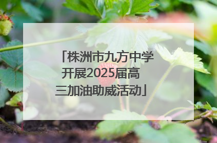 株洲市九方中学开展2025届高三加油助威活动