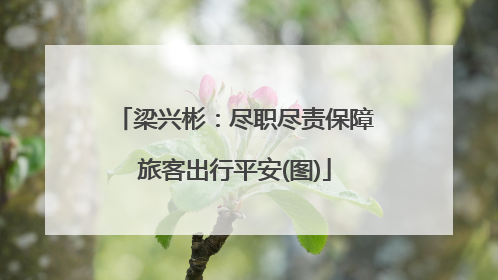 梁兴彬：尽职尽责保障旅客出行平安(图)