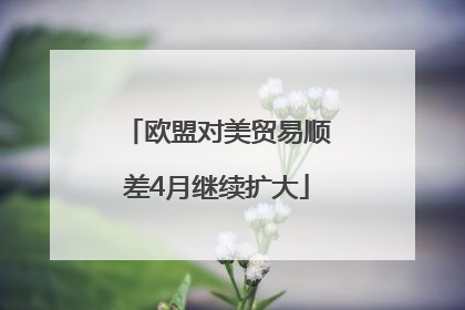 欧盟对美贸易顺差4月继续扩大