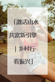 激活山水共富新引擎｜乡村行·看振兴