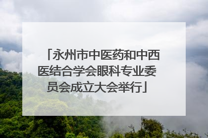 永州市中医药和中西医结合学会眼科专业委员会成立大会举行