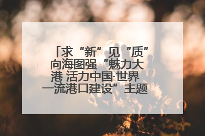 求“新”见“质” 向海图强“魅力大港 活力中国·世界一流港口建设”主题宣传活动走进山东