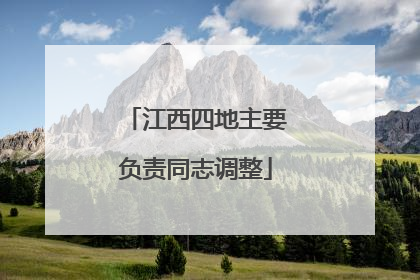 江西四地主要负责同志调整