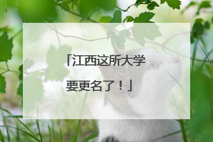 江西这所大学要更名了！