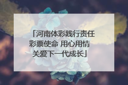 河南体彩践行责任彩票使命 用心用情关爱下一代成长