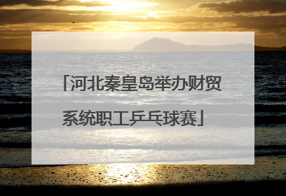 河北秦皇岛举办财贸系统职工乒乓球赛