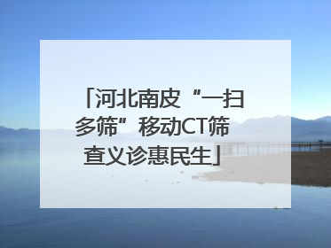 河北南皮“一扫多筛”移动CT筛查义诊惠民生