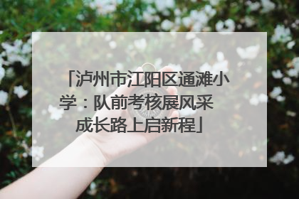 泸州市江阳区通滩小学：队前考核展风采 成长路上启新程