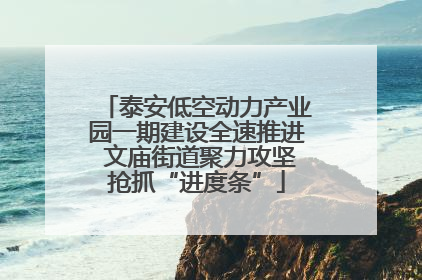 泰安低空动力产业园一期建设全速推进 文庙街道聚力攻坚抢抓“进度条”