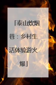 泰山炊烟巷：乡村生活体验游火爆