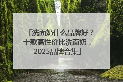 洗面奶什么品牌好？十款高性价比洗面奶，2025品牌合集
