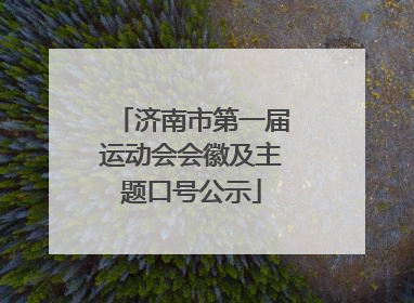 济南市第一届运动会会徽及主题口号公示