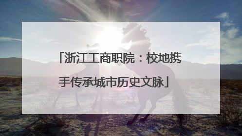 浙江工商职院：校地携手传承城市历史文脉