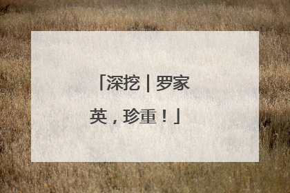 深挖｜罗家英，珍重！