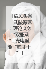 清风头条｜武陵源区：理论实务“双驱动 ” 充电赋能“增才干”