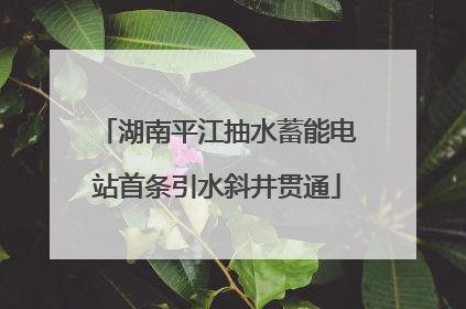 湖南平江抽水蓄能电站首条引水斜井贯通