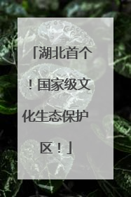 湖北首个！国家级文化生态保护区！